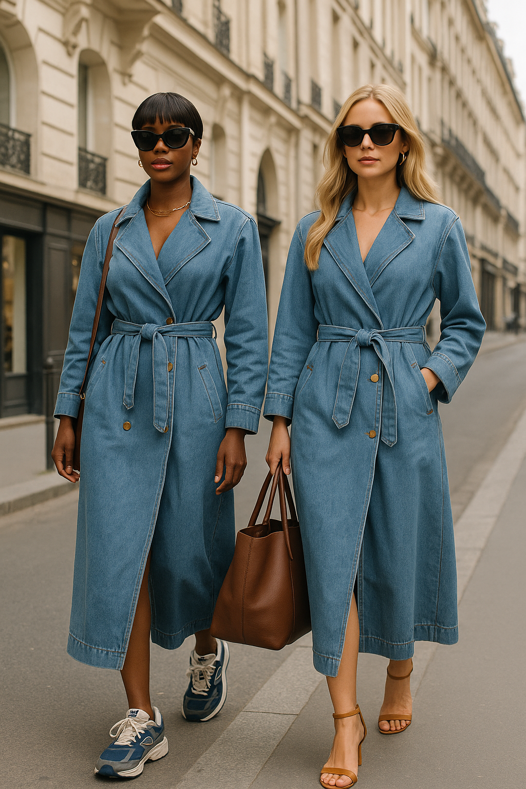 Trench iconique en jeans