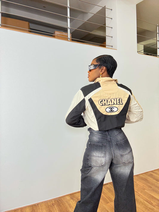 Veste Vintage Bicolore – Style Sport-Chic