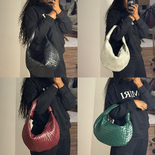 Sac en similicuir tressé