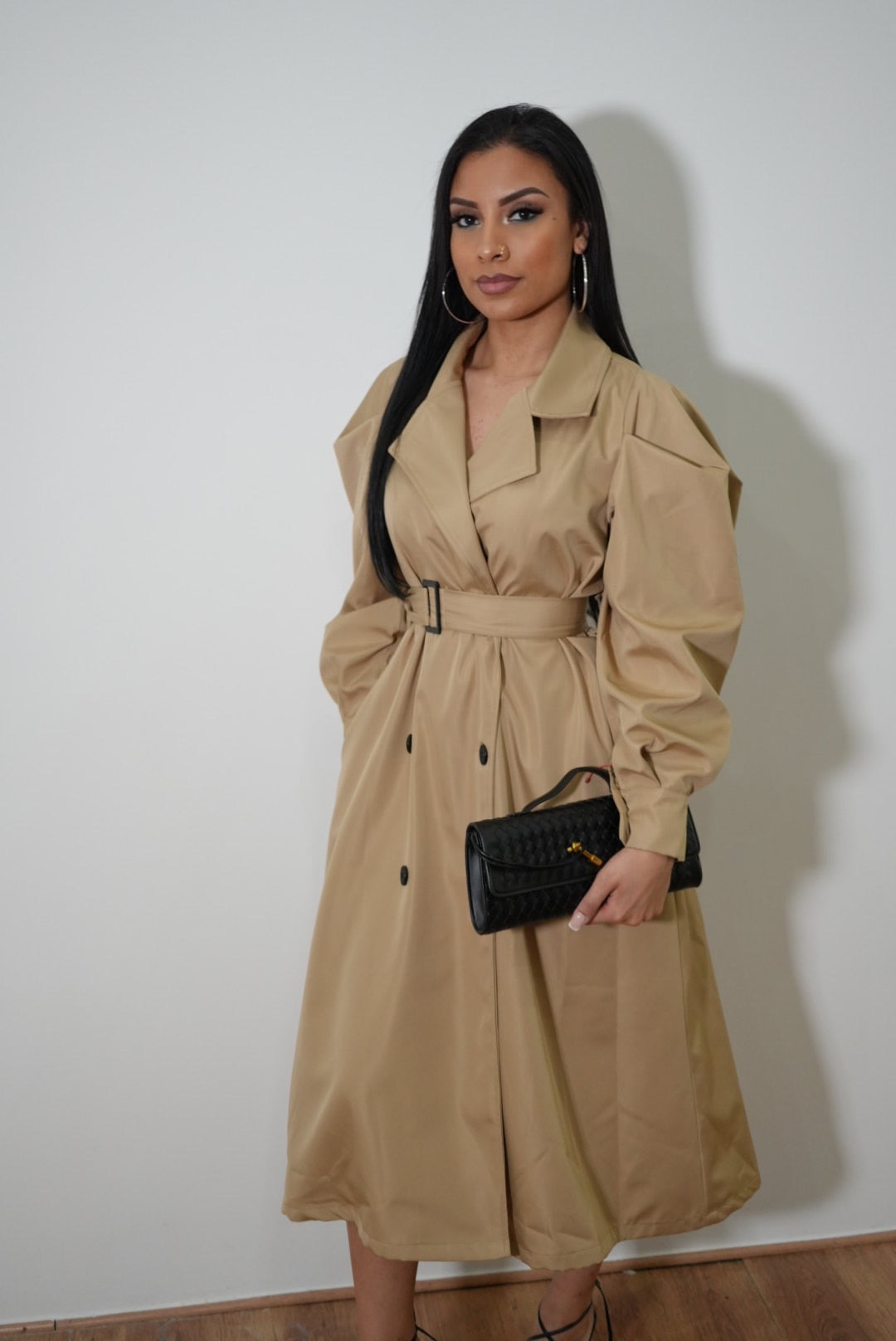 Trench coat manches bouffantes