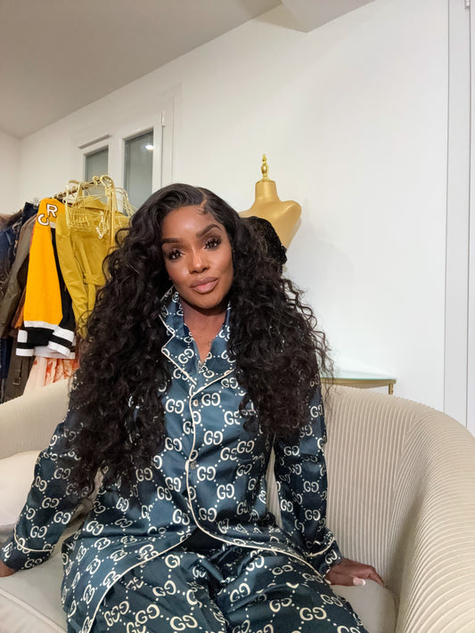 Pyjama Luxe en Satin Imprimé