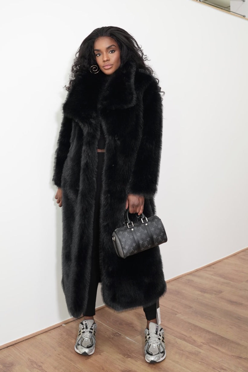 Manteau vegan long Oversize luxe