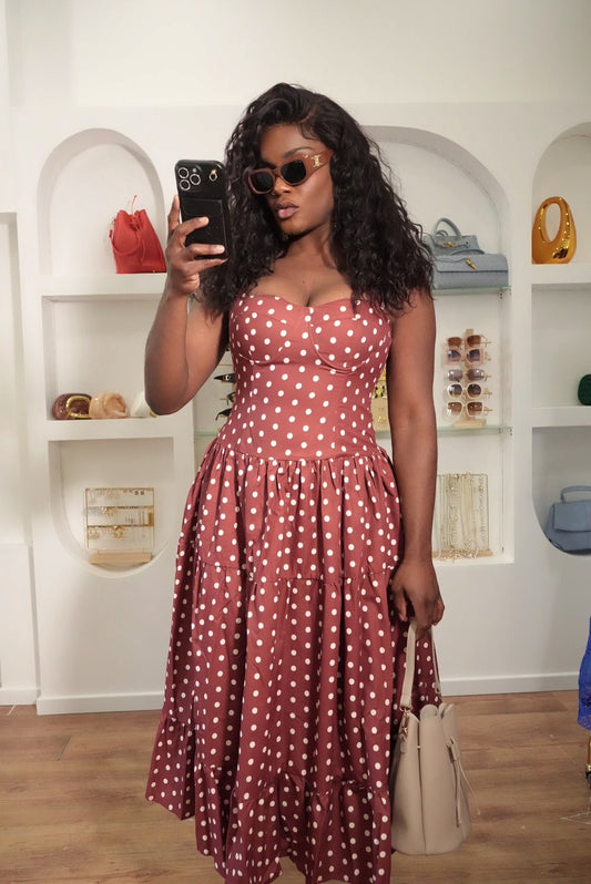 ✨ Robe “Dolce Pois” – Élégance Rétro & Chic