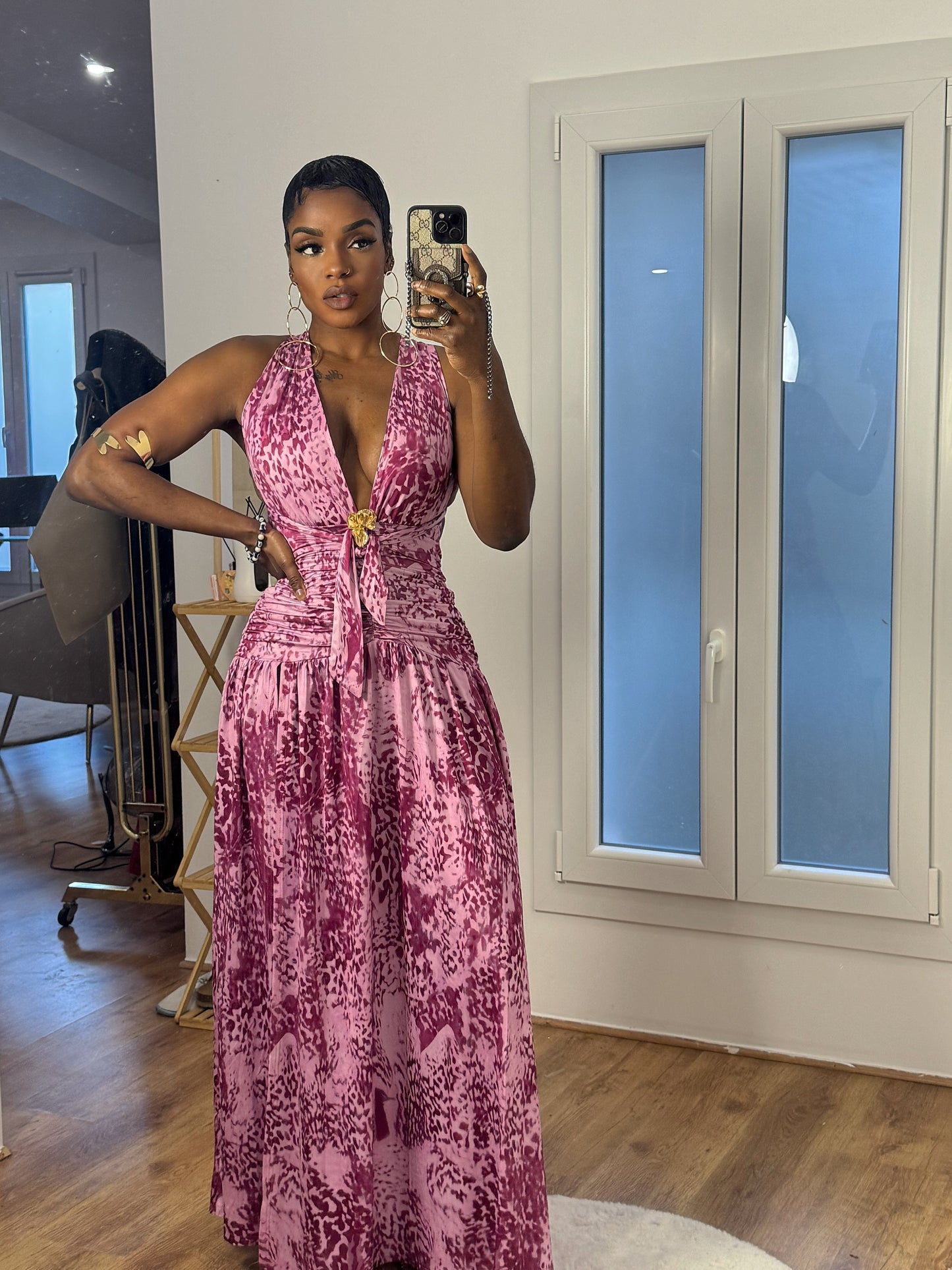 ROBE LONGUE ÉCLAT ROSÉ – COLLECTION GLAM LUXE