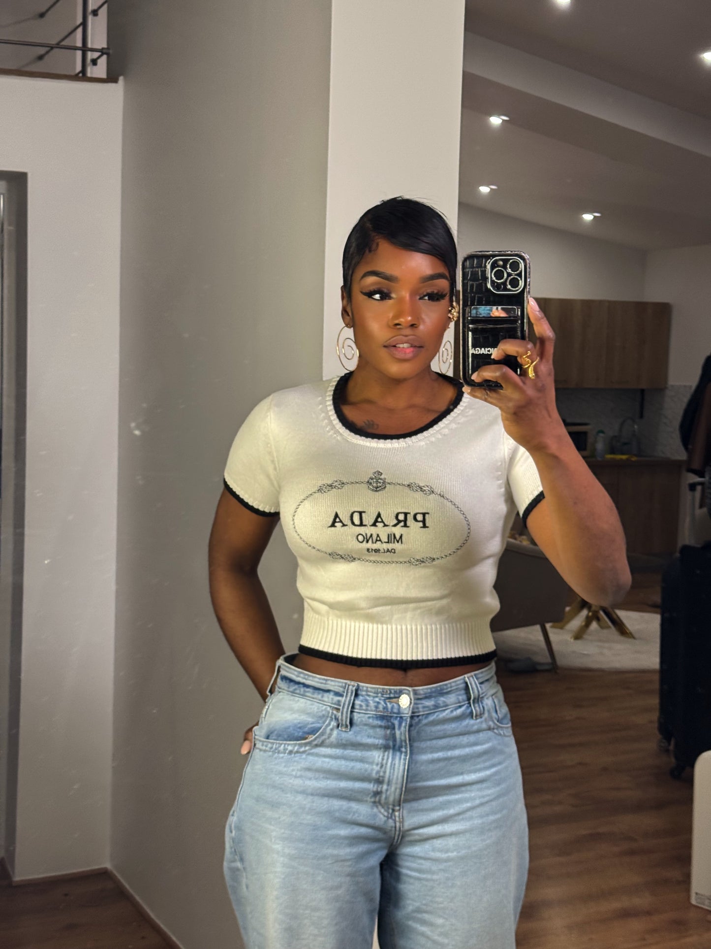 T-shirt en maille logo