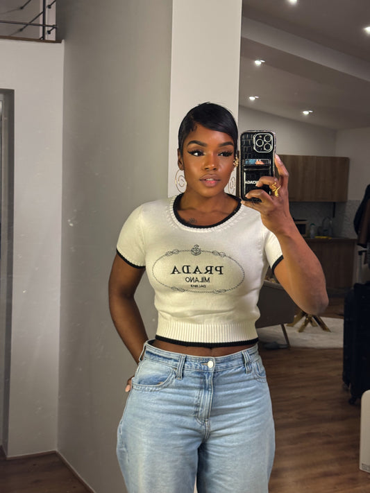 T-shirt en maille logo