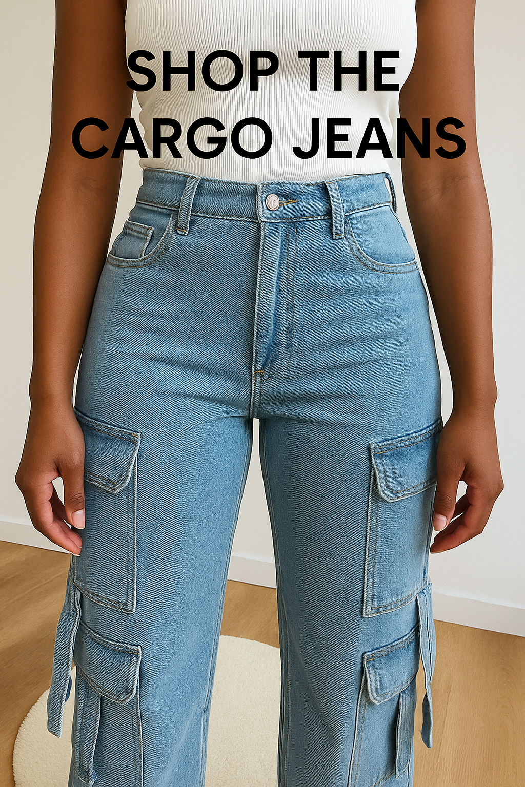 Jean Cargo multicolore poche