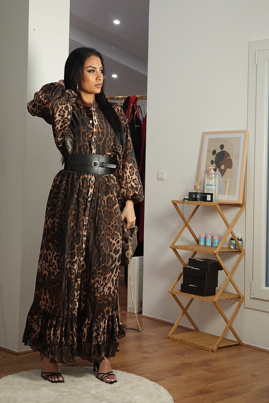 Robe Oversize Imprimé Léopard luxe