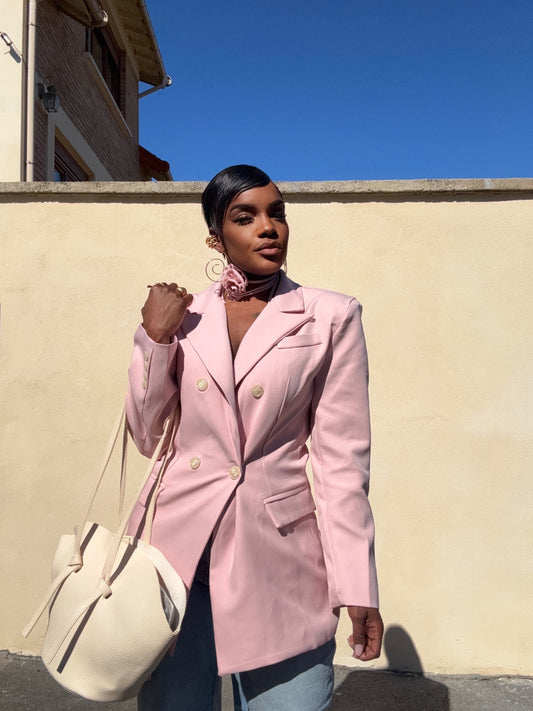 BLAZER ROSE ÉLÉGANCE FLORALE