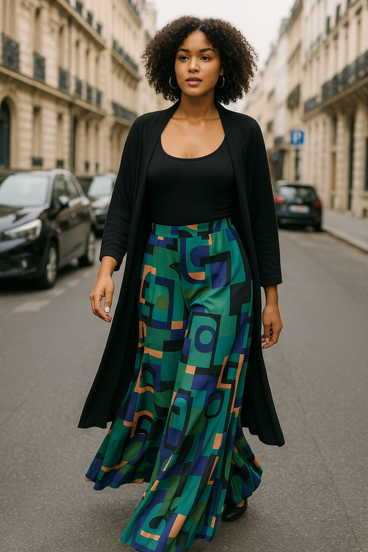 Pantalon Palazzo Graphique