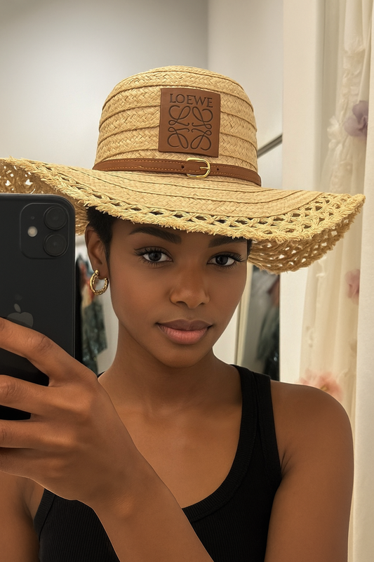 Chapeau paille rafia inspi