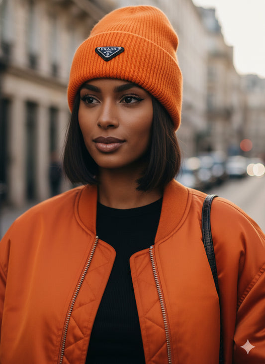 Bonnet luxe orange