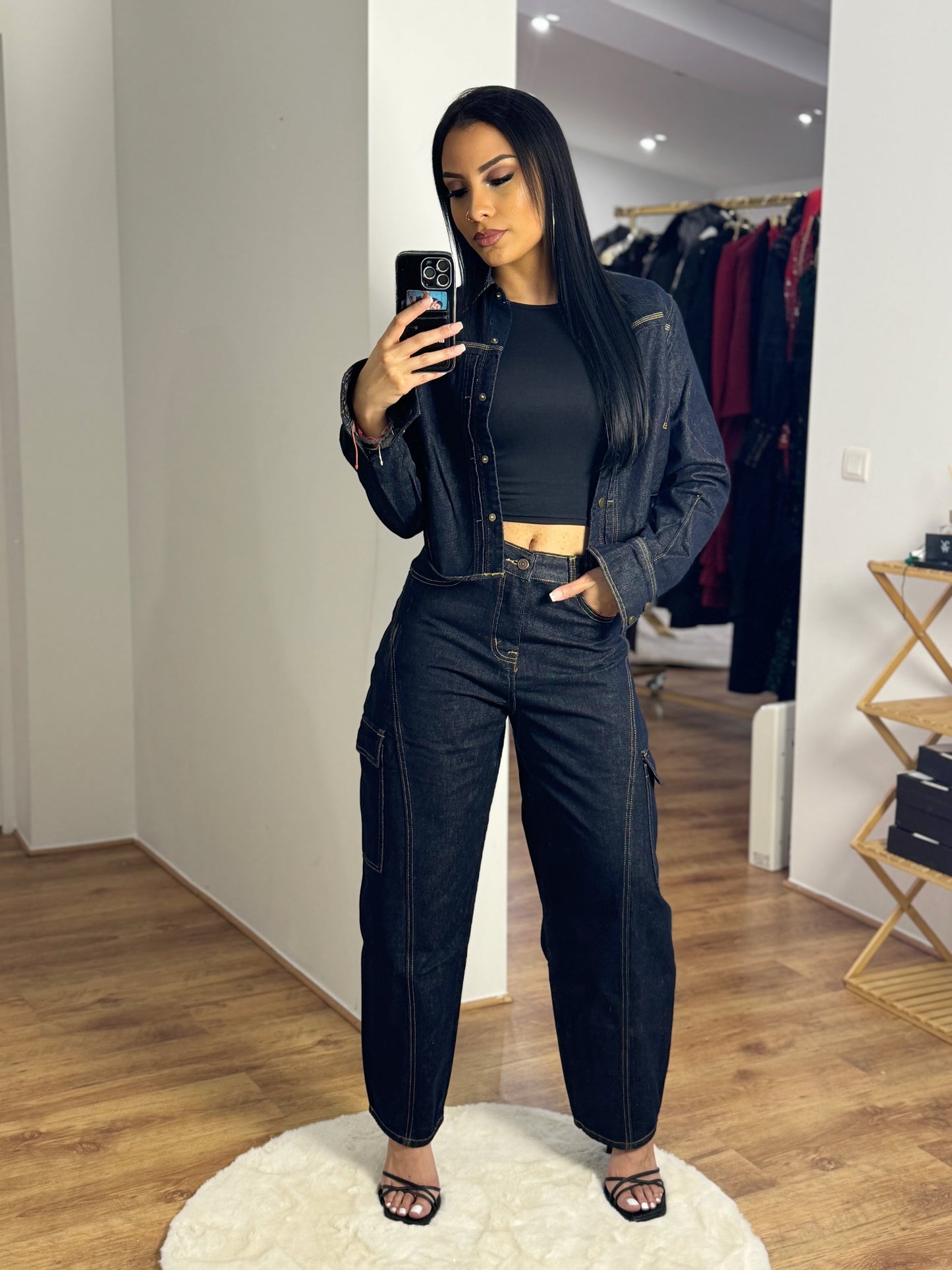 Ensemble cargo JEANS sophistiqué