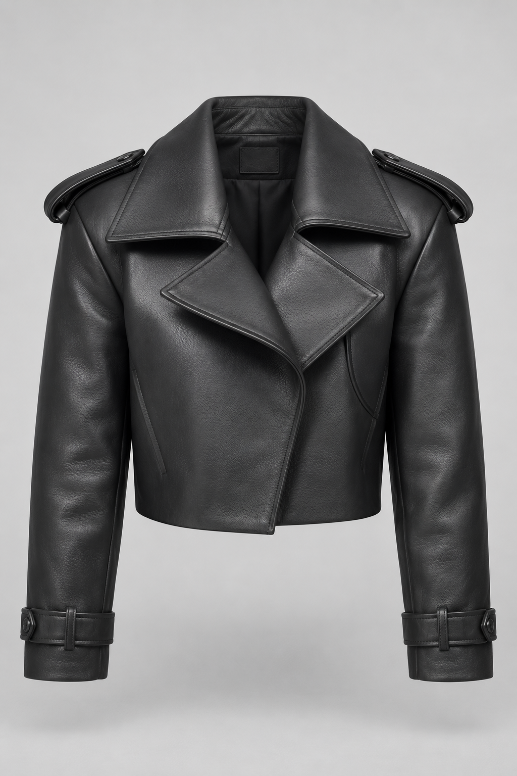 Veste Biker Cuir Noir