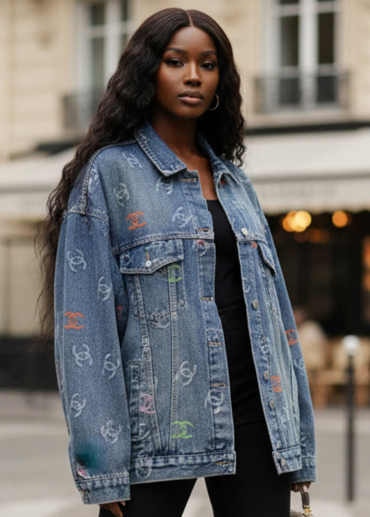 Veste Oversize en Jean Customisée