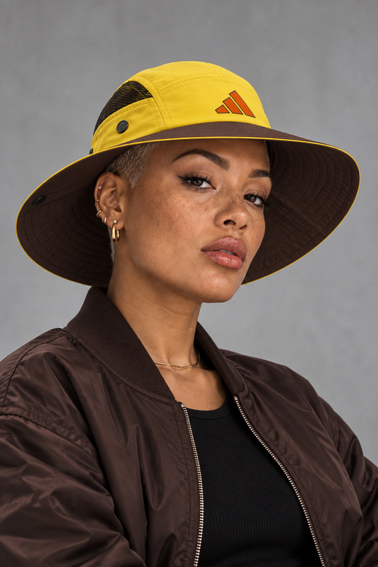 Bob large bicolore jaune et marron