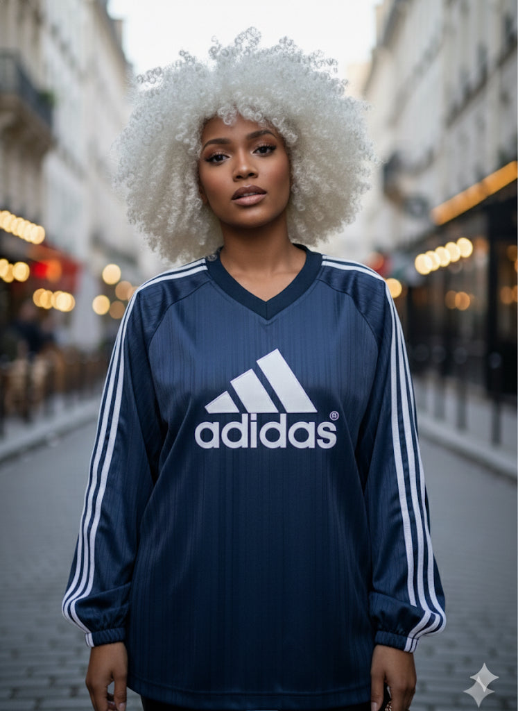 SWEAT / MAILLOT BLEU OVERSIZE “ADIDAS STYLE”