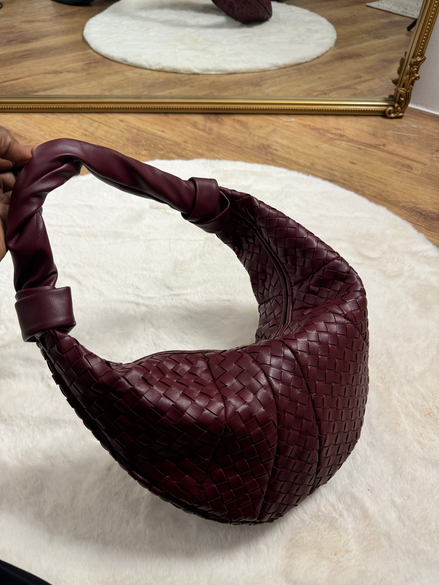 Sac en similicuir tressé