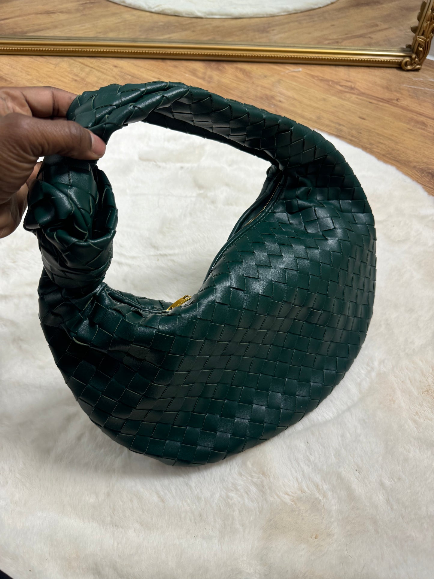 Sac en similicuir tressé