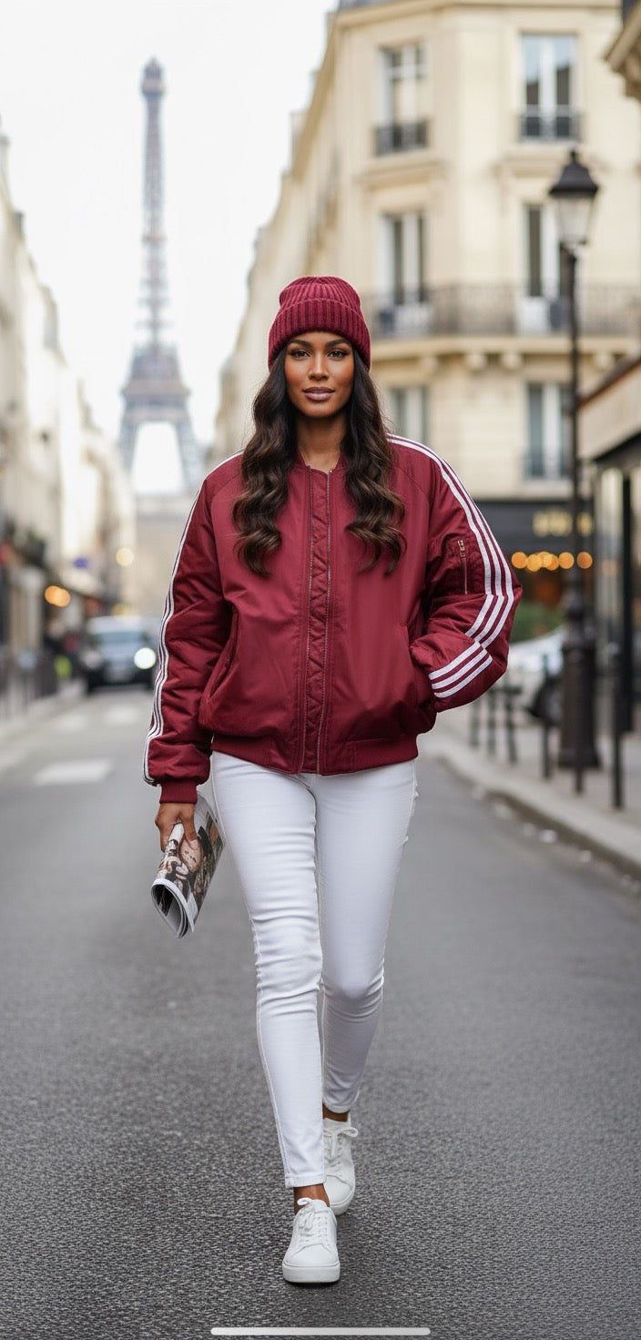 Bomber oversize  bordeau