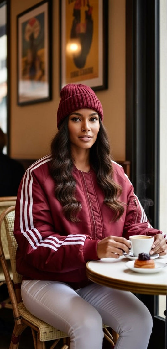 Bomber oversize  bordeau