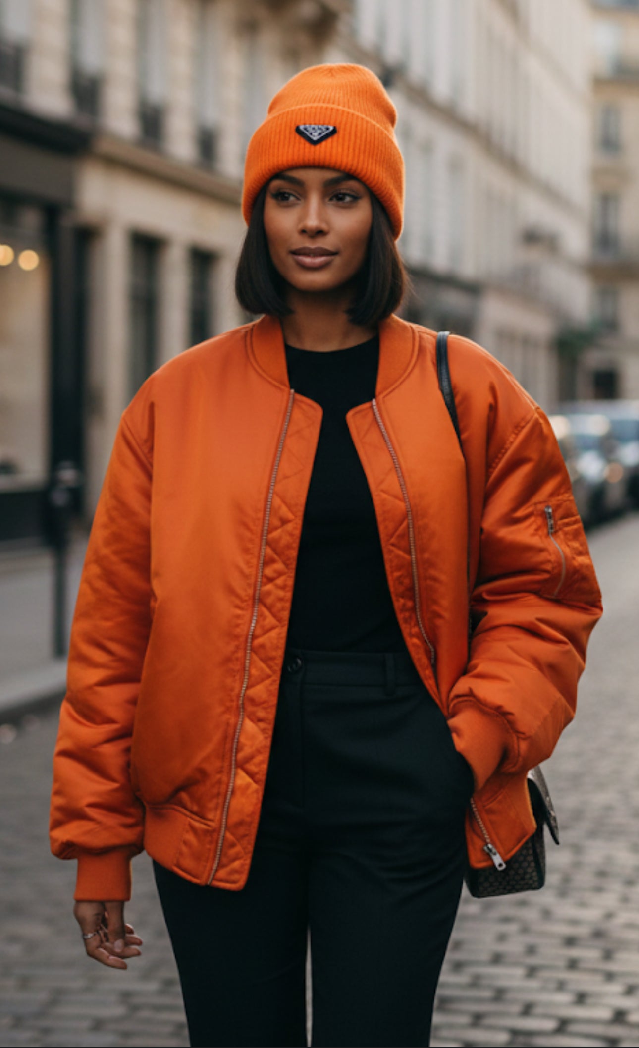 Bonnet luxe orange