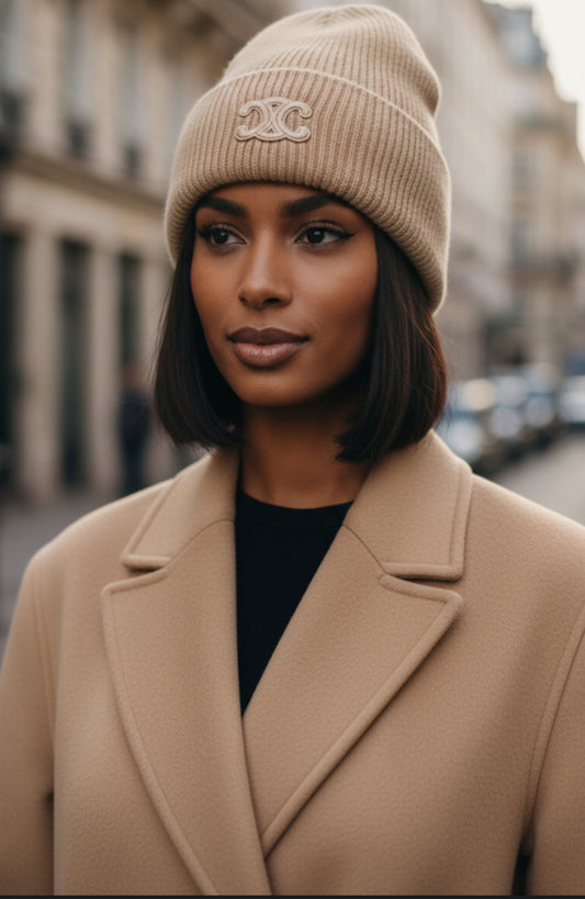 Bonnet luxe beige