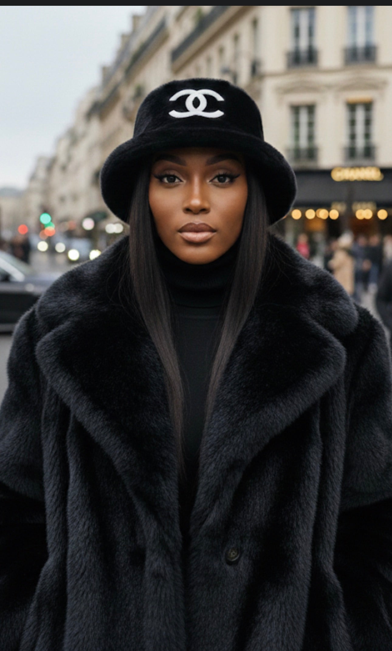 Chapeau Bob Luxe – Noir Intemporel